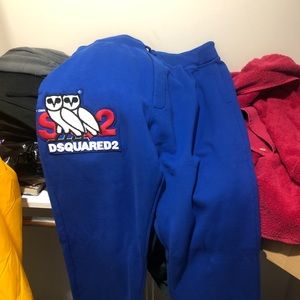OVO x D2Squared Blue Sweatpants XL Never Worn Brand new abs Authentic,